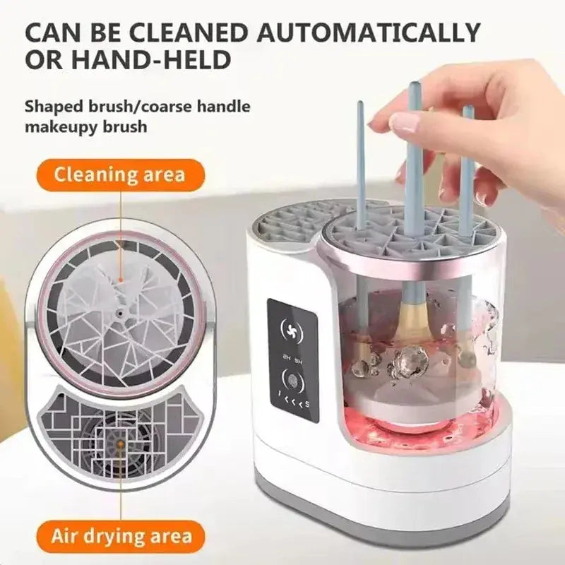 3-in-1 Electric Makeup Brush Cleaner & Dryer – Portable USB Cosmetic Brush Cleaning Machine dylinoshop