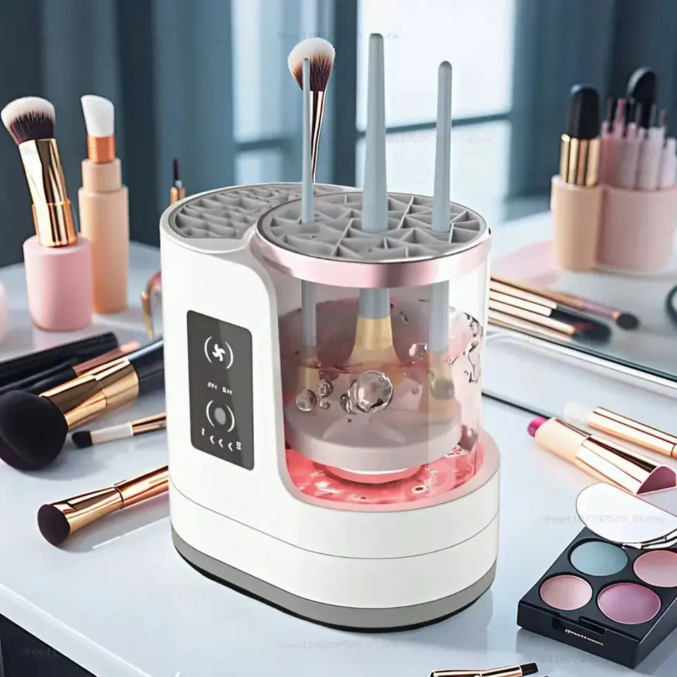 3-in-1 Electric Makeup Brush Cleaner & Dryer – Portable USB Cosmetic Brush Cleaning Machine dylinoshop