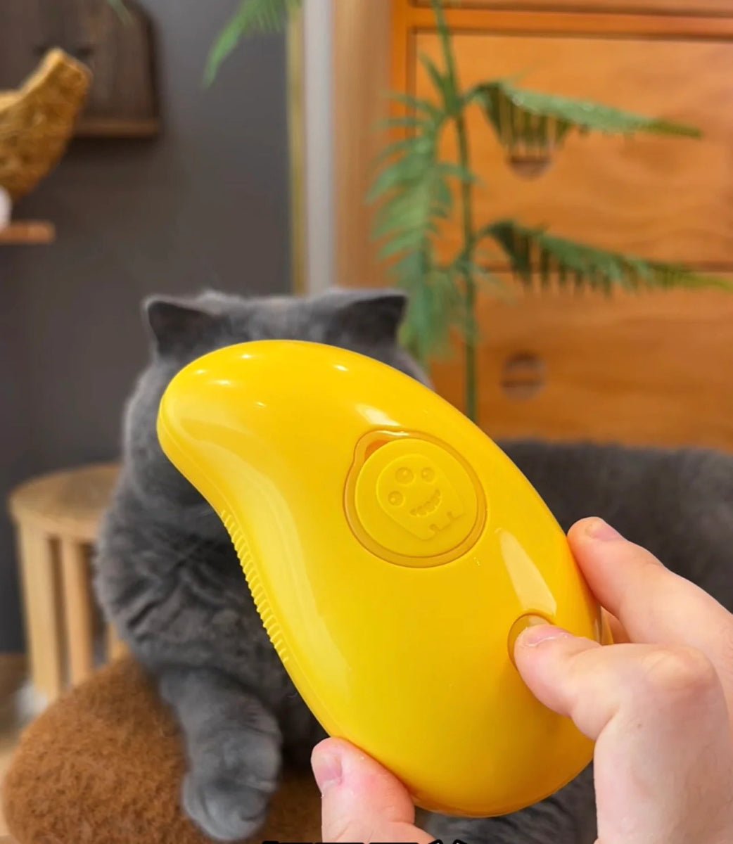 3-in-1 Pet Grooming Comb with Steam Spray for Shedding Control 