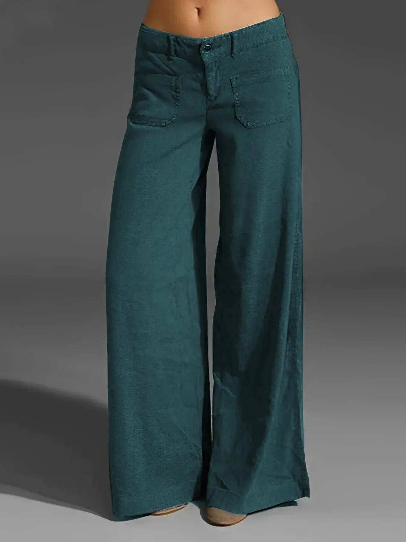 Full Size Wide Leg Pants with Pockets Plus Size 