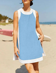 ChillFit™ ColorBlock Set Sleeveless Top + Shorts Matching Outfit 
