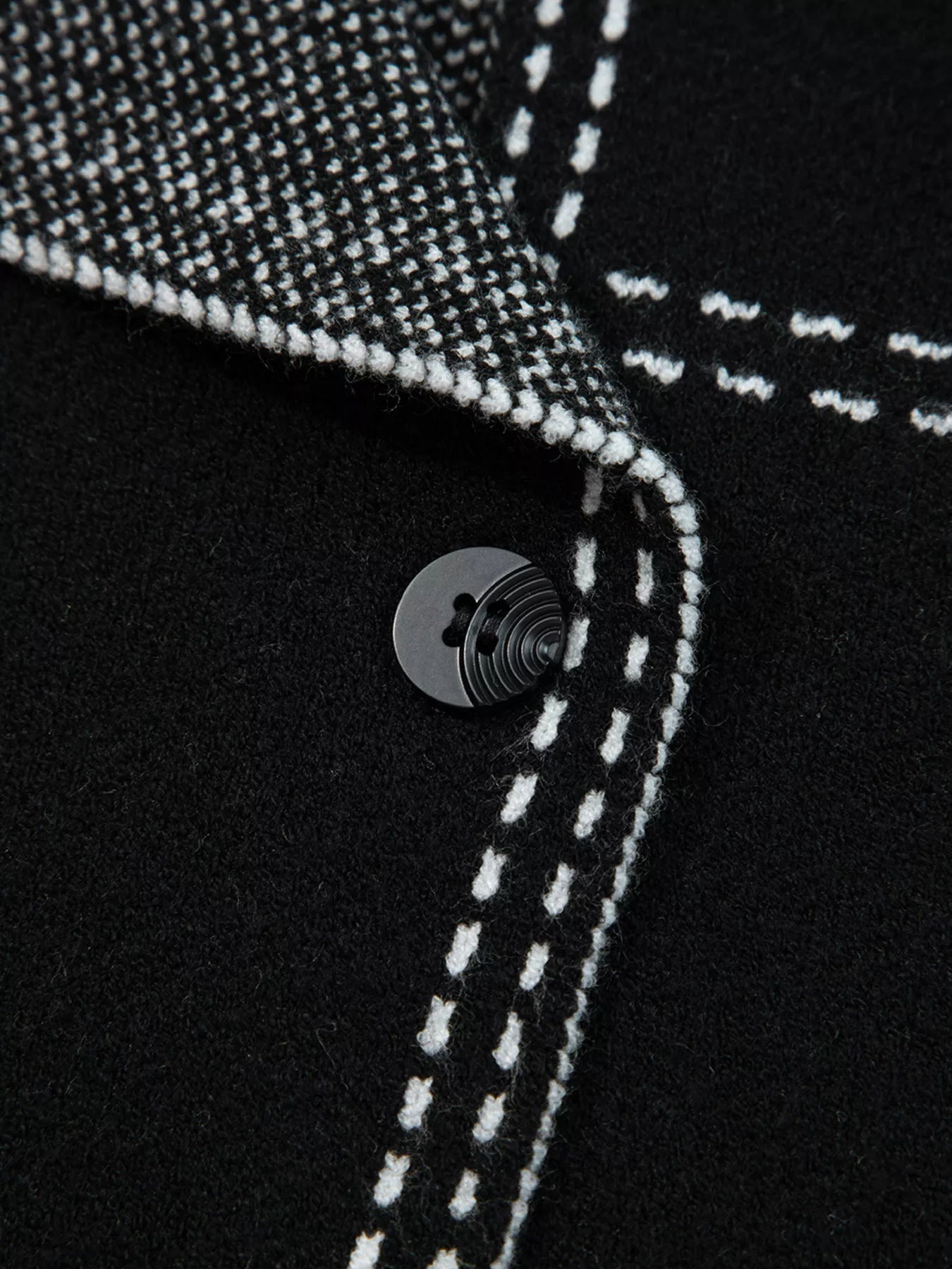 Contrast Trim Button up Sweater Cardigan 