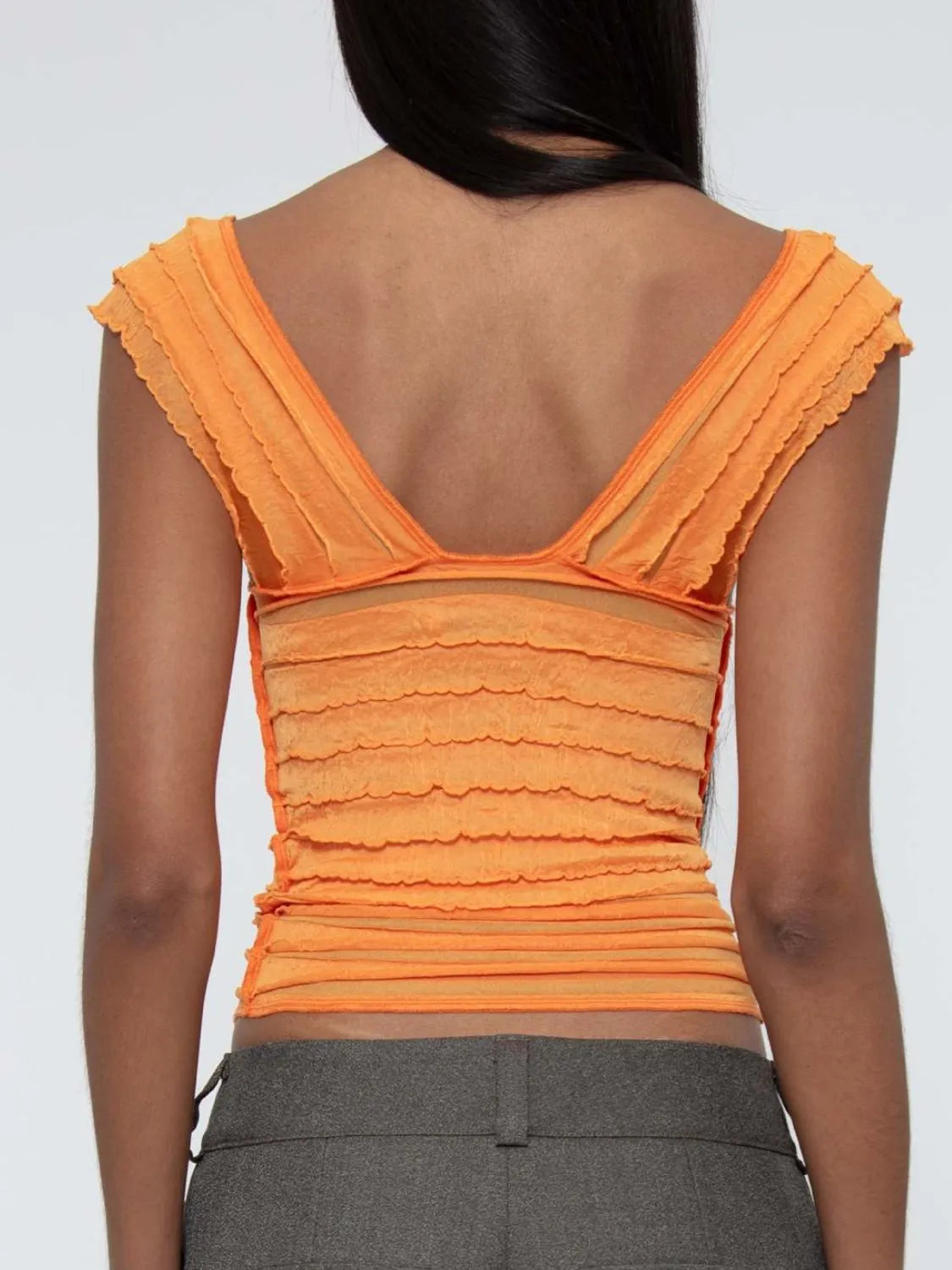 Ruched Solid Tank 