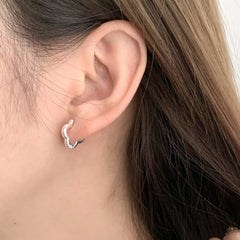 925 Sterling Silver Four Leaf Clover Earrings 