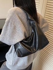 PU Leather Hobo Shoulder Bag 