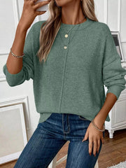 Loose-Fit Dropped Shoulder Sweater 