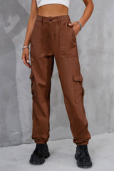 Buttoned High Waist Jeans with Pockets 