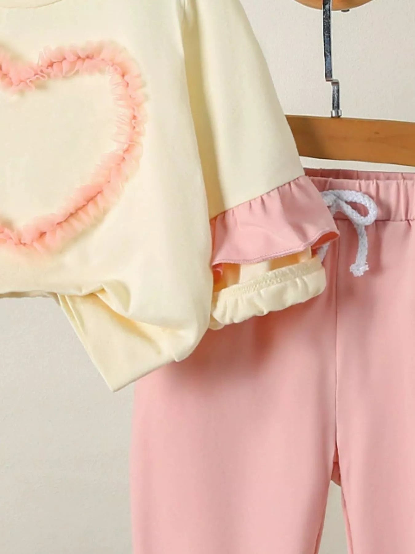 Children's Flower Long Sleeve Top and Pants Set 