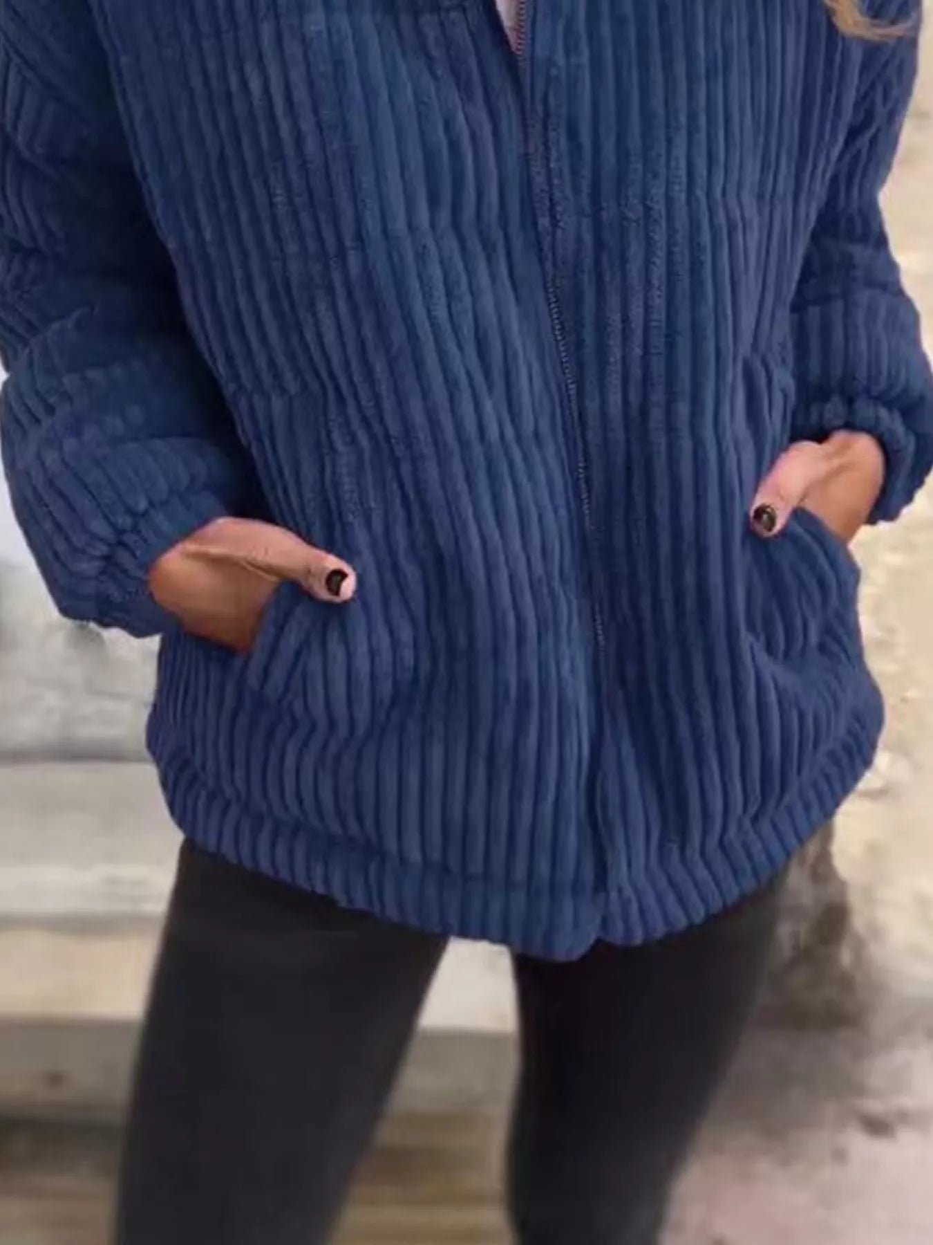 Full Size Zip Up Turtleneck Long Sleeve Winter Coat Plus Size 