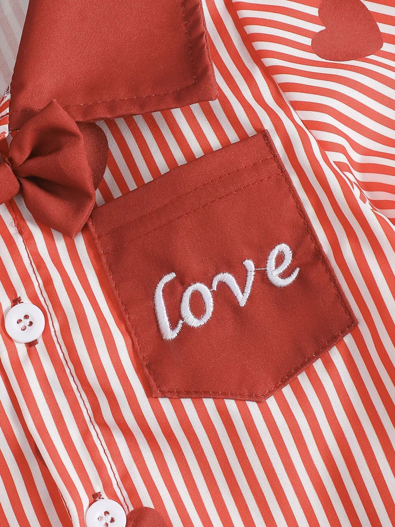 Children's Lucky Clover Print Striped Shirt & Shorts Set 