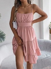 Smocked Back Tiered Cami Dress 