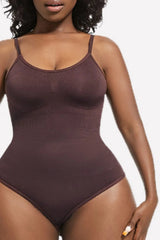 Full Size Scoop Neck Spaghetti Strap Shaping Bodysuit Plus Size 