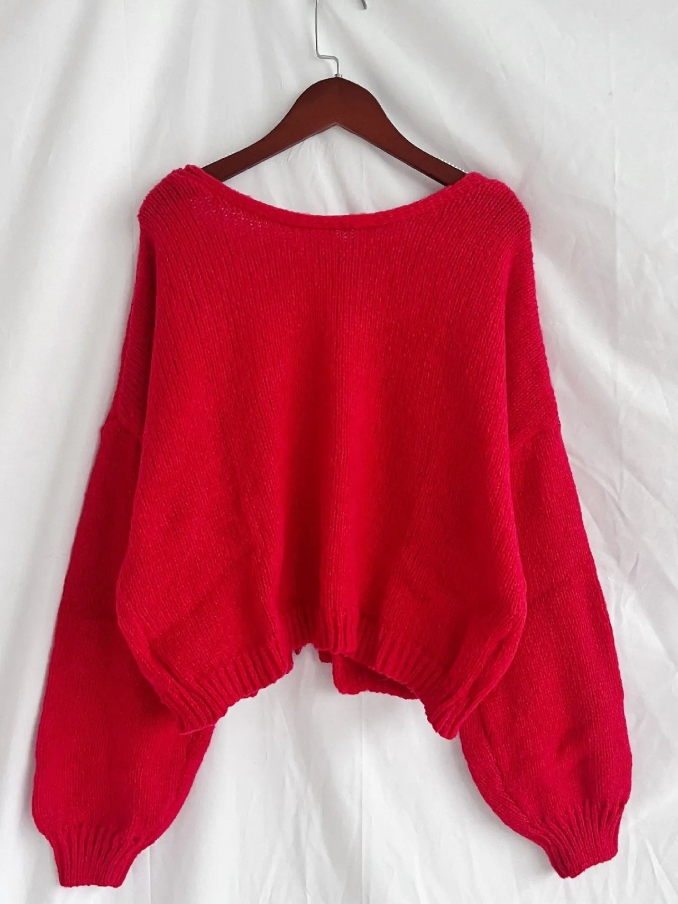 Tied Drop Shoulder Cardigan 