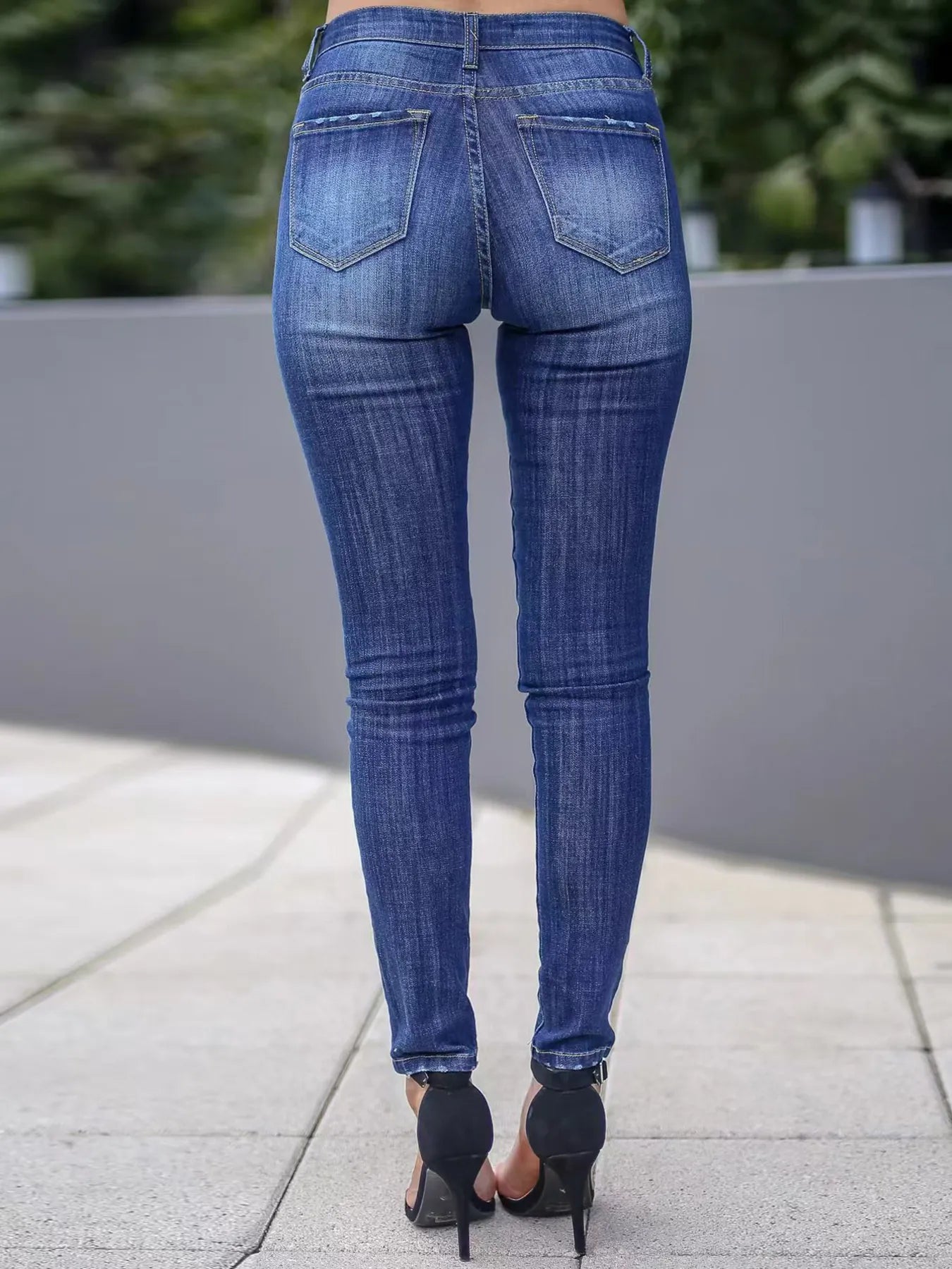 Skinny Fit Washed Jeans 
