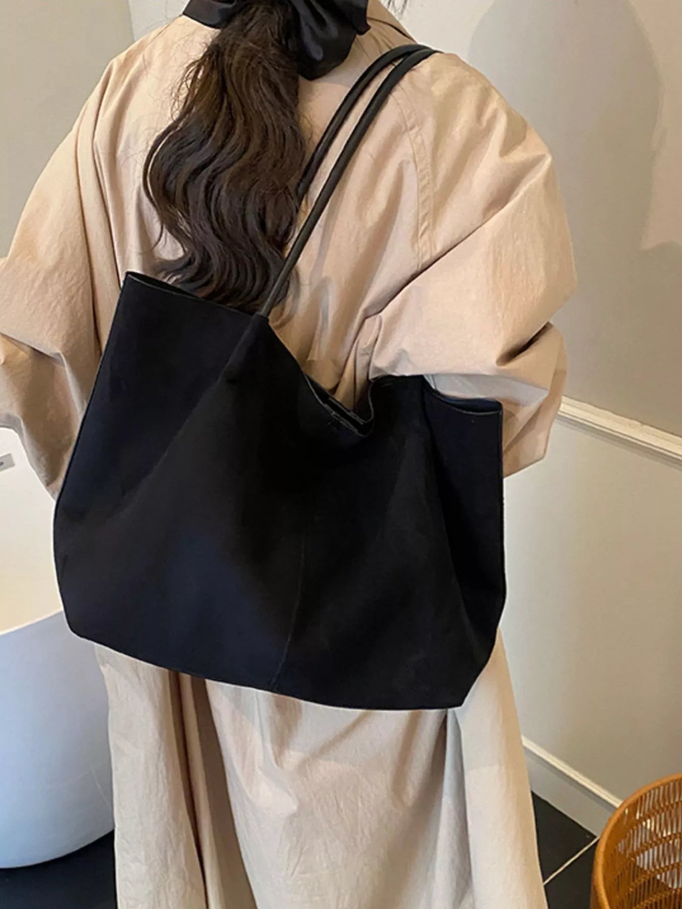 Solid Color Tote Bag 