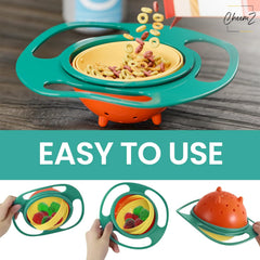 1+1 Free Today | 360° Unspillable Baby Bowl: Mess-Free 
