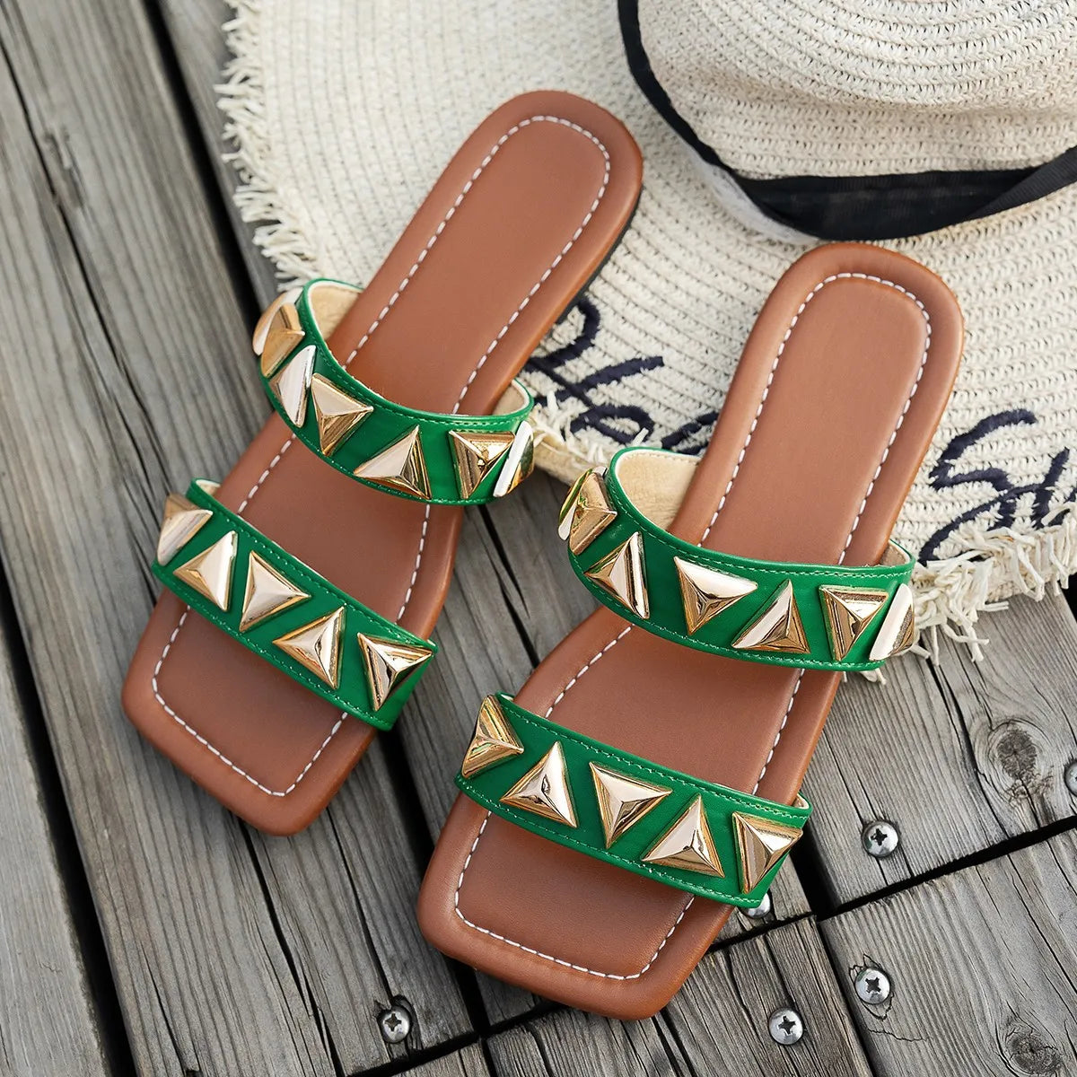 Open Toe Flats Sandals 