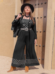 Plus Size Square Neck Jumpsuit 