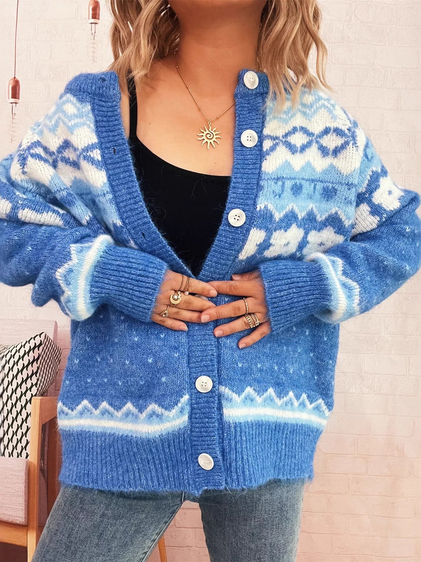 Ribbed Button Down Knit Cardigan 