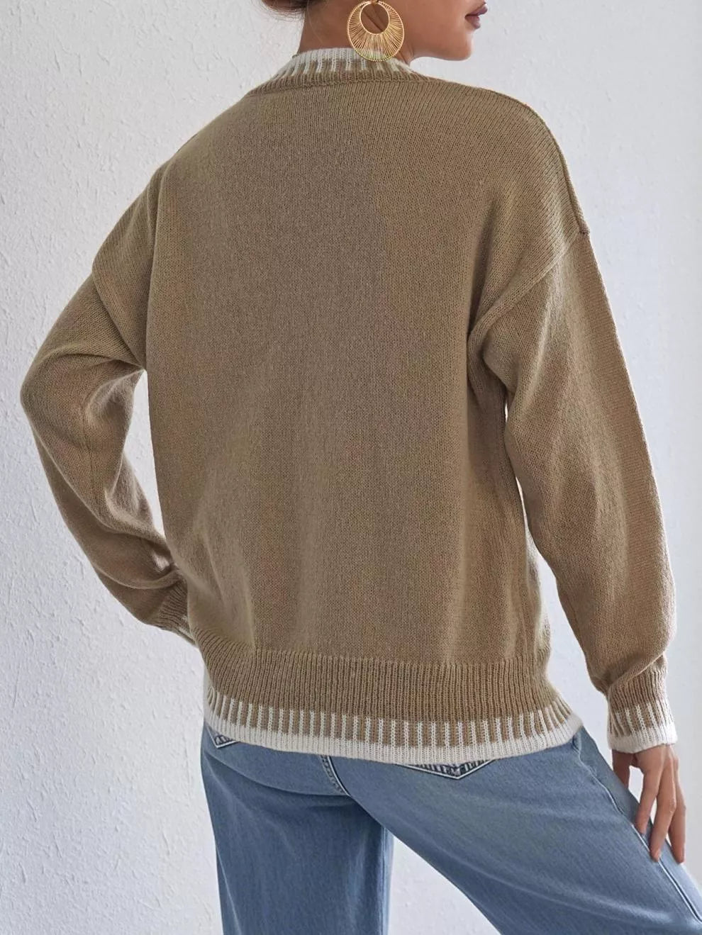 Relaxed Fit Long Sleeve Sweater 