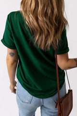 LUCKY Round Neck Short Sleeve T-Shirt 