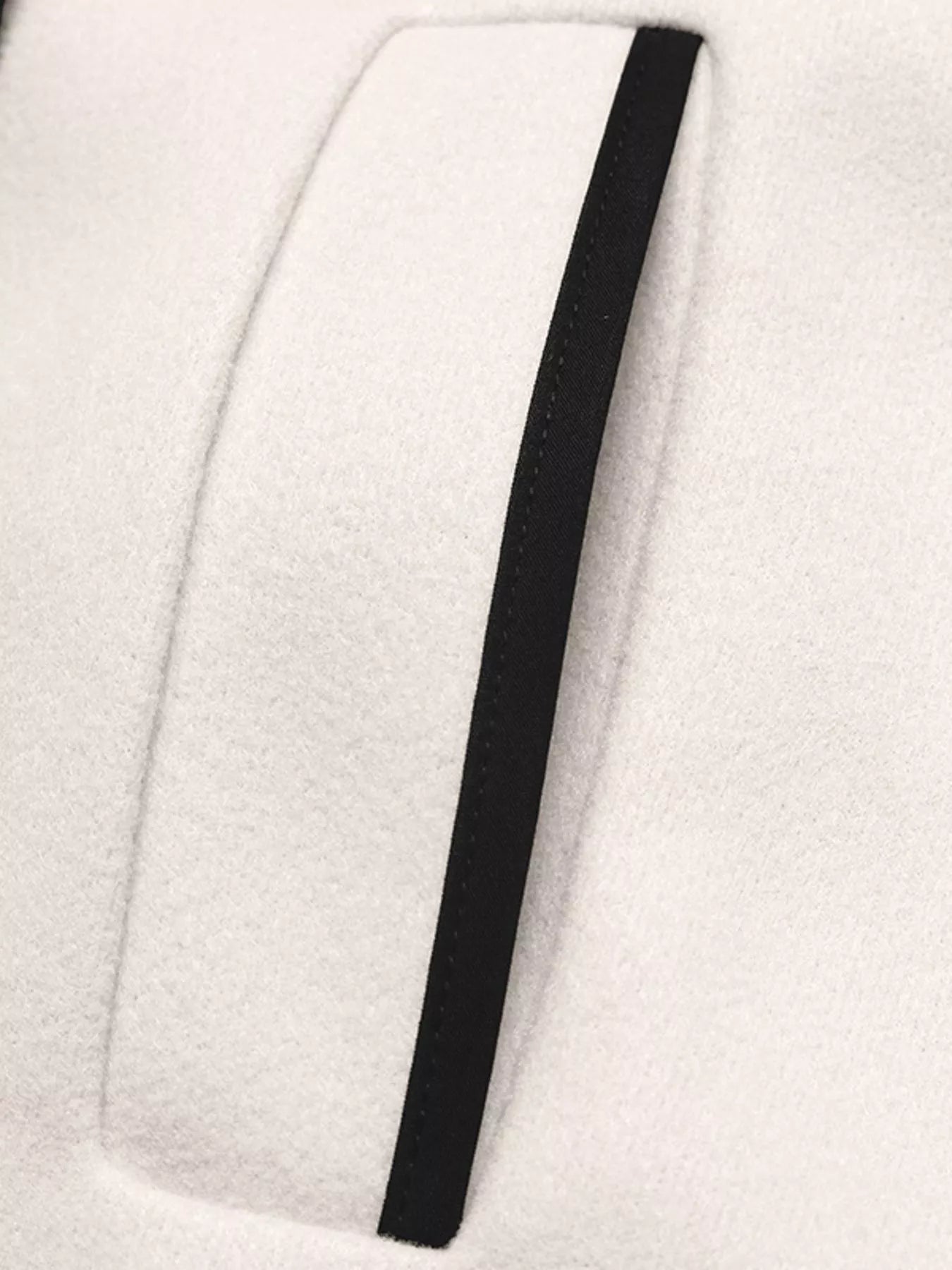 Contrast Trim Double-Breasted Jacket 