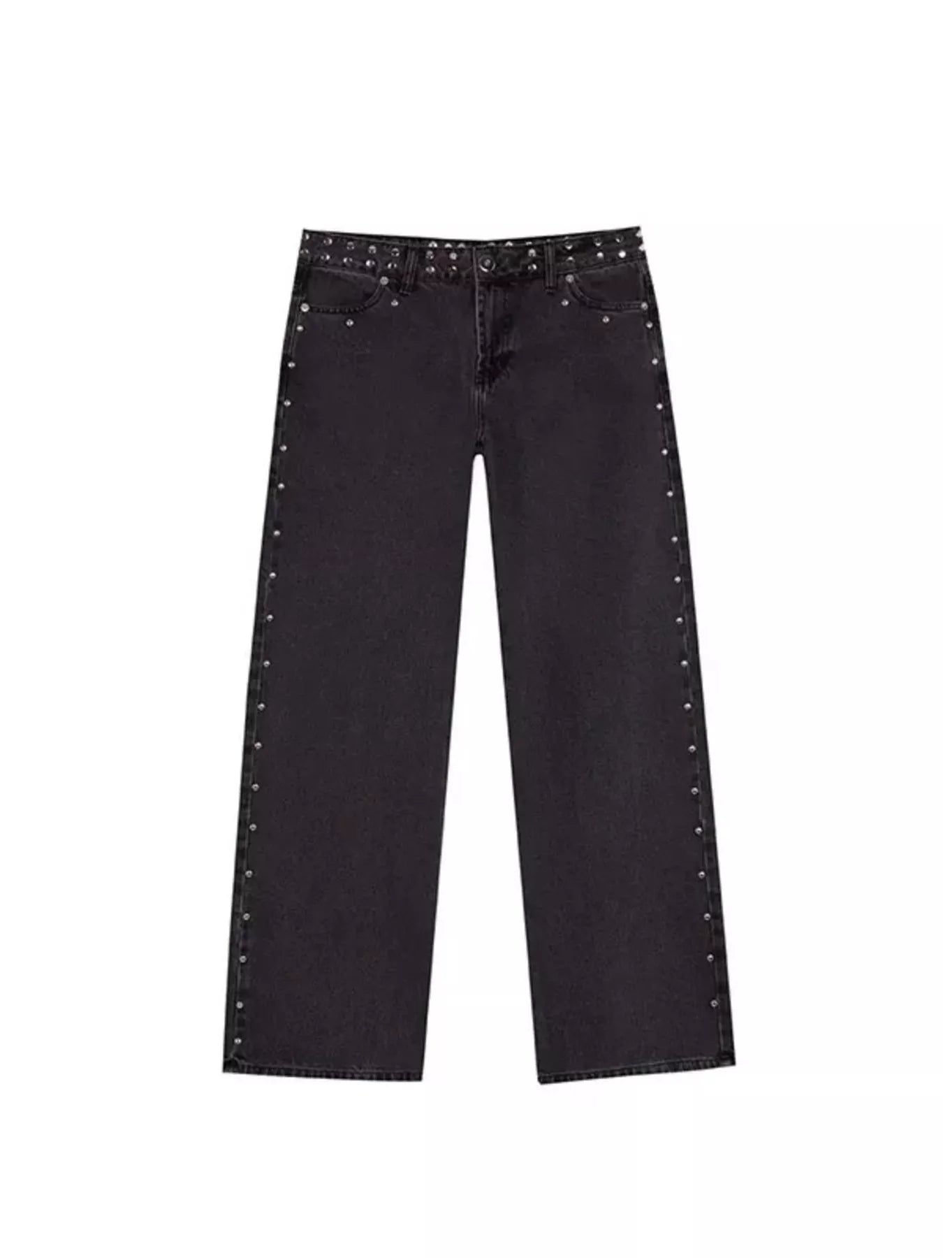 Leopard Star Patches Wide Leg Jeans 