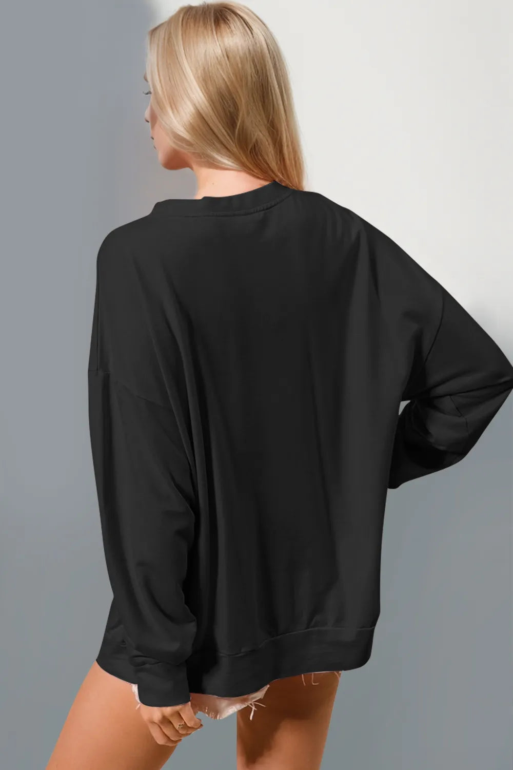 Double Take Sequin Nutcracker Round Neck Long Sleeve Sweatshirt 