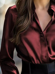 Button Down Collared Neck Long Sleeve Shirt 