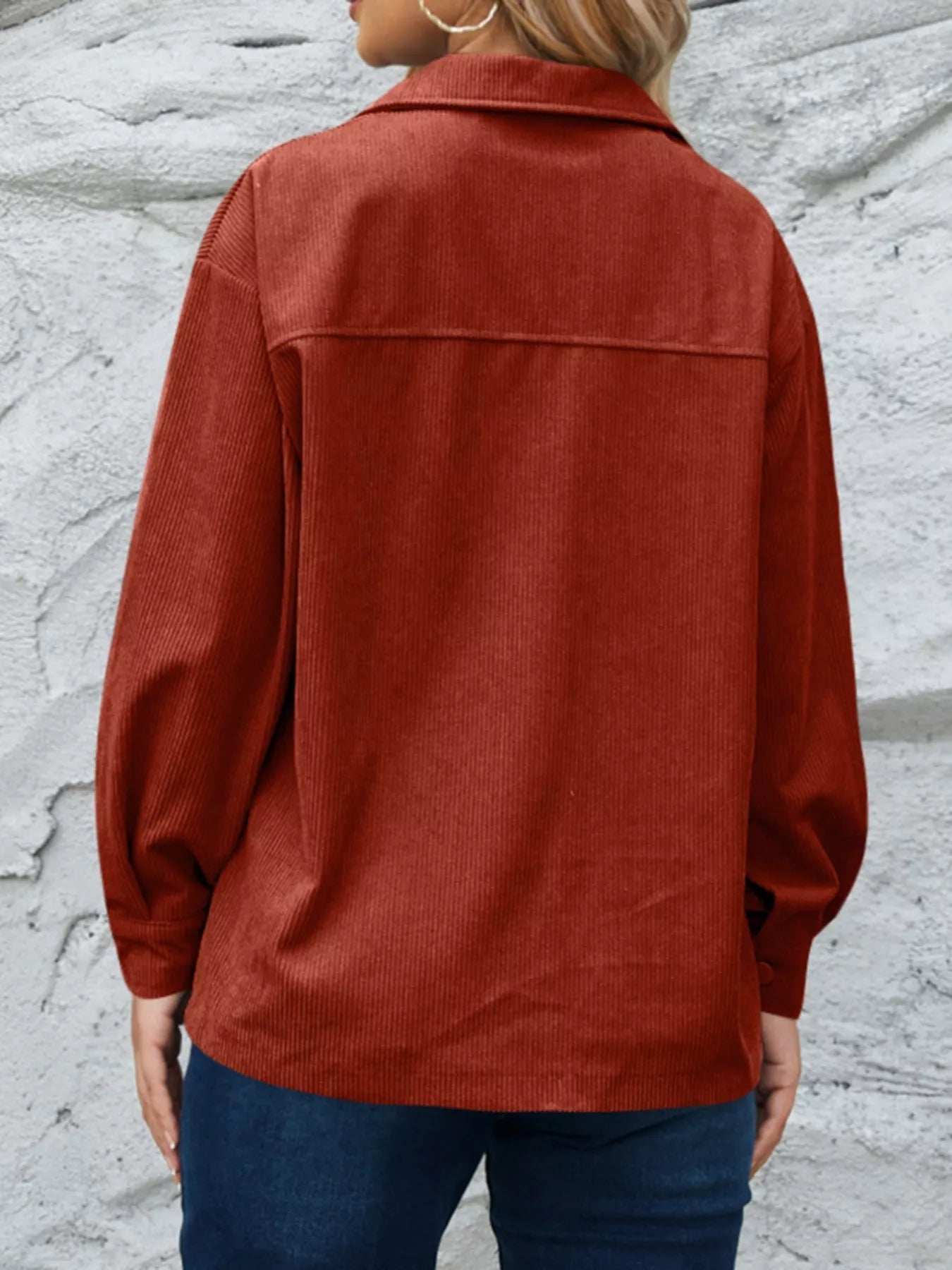 Corduroy Button-Down Shacket 