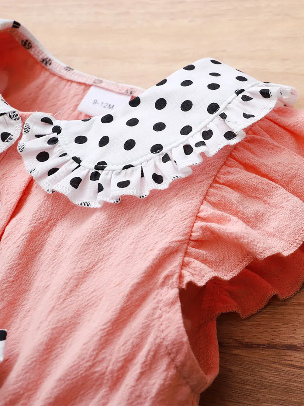 Children's Bow Peter Pan Collar Ruffle Sleeve Dress 