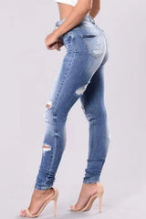 Full Size Distressed Skinny Jeans Plus Size 