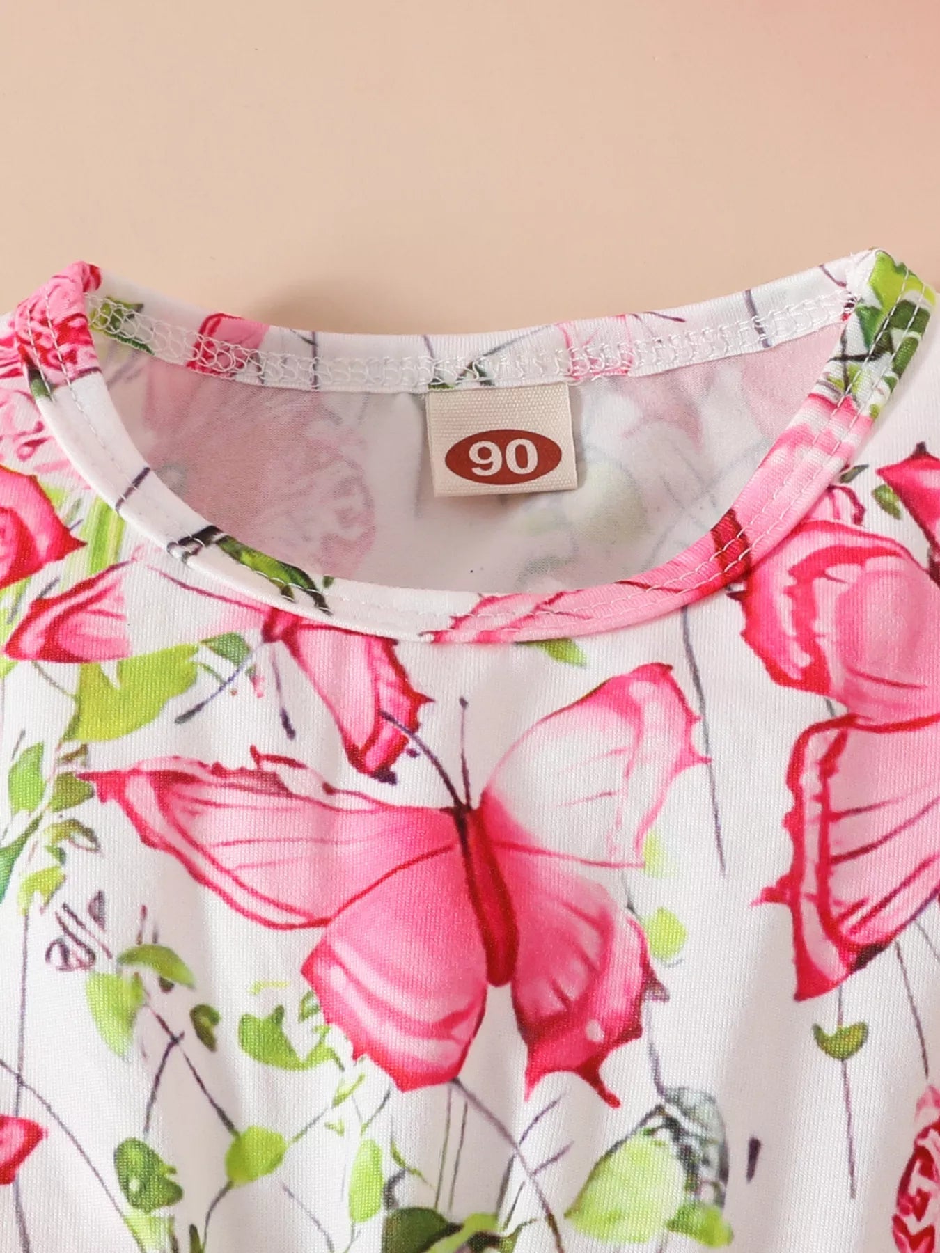 Children's Butterfly Print Sleeveless Dress with Cardigan Set 
