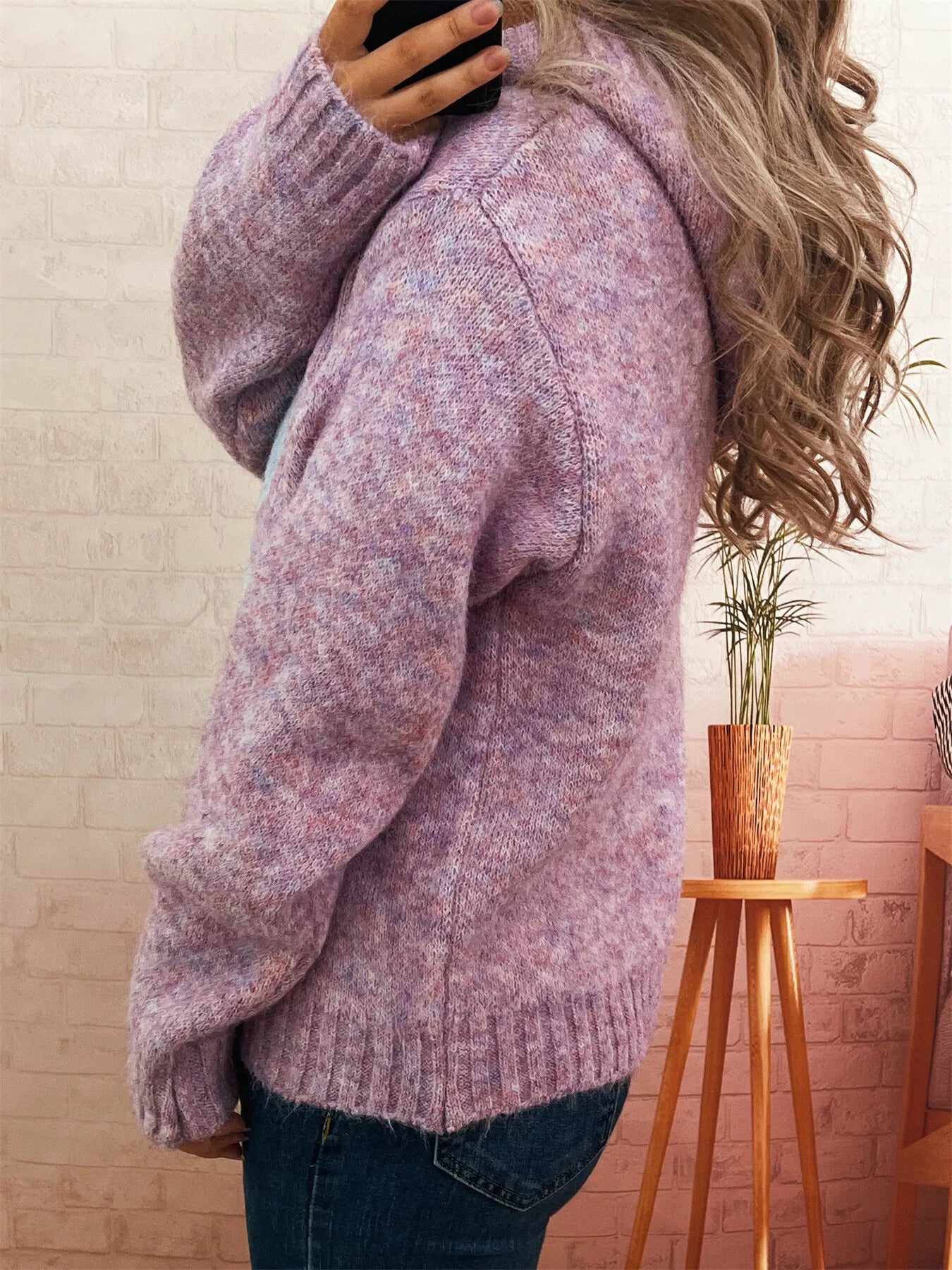 Flower Long Sleeve Hooded Sweater 