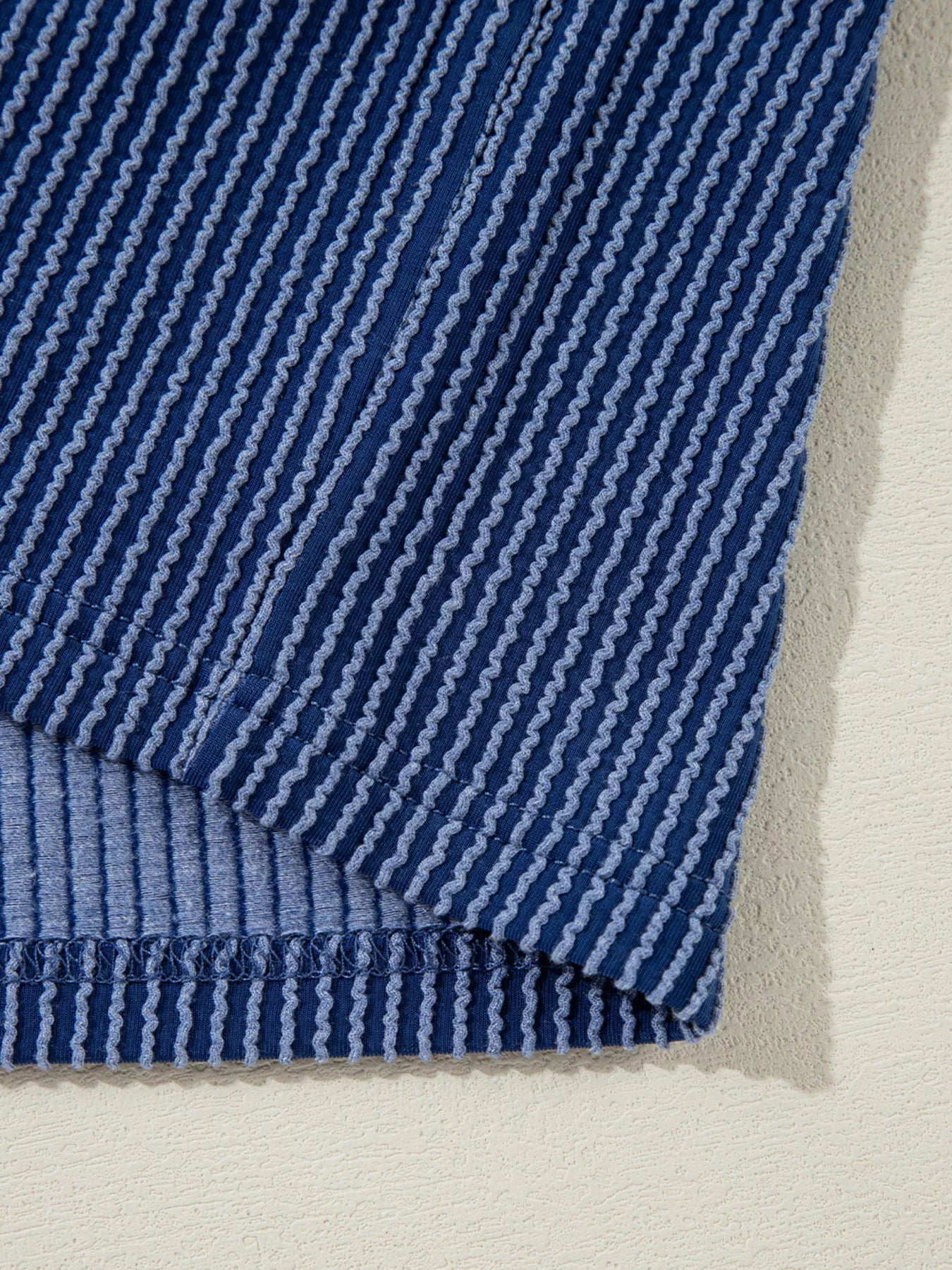 Oversized Twist Ribbed Collared Henley Top with Roll Up Sleeve 
