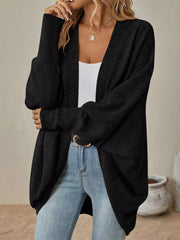 Cozy Oversized Open Front Knit Cardigan 