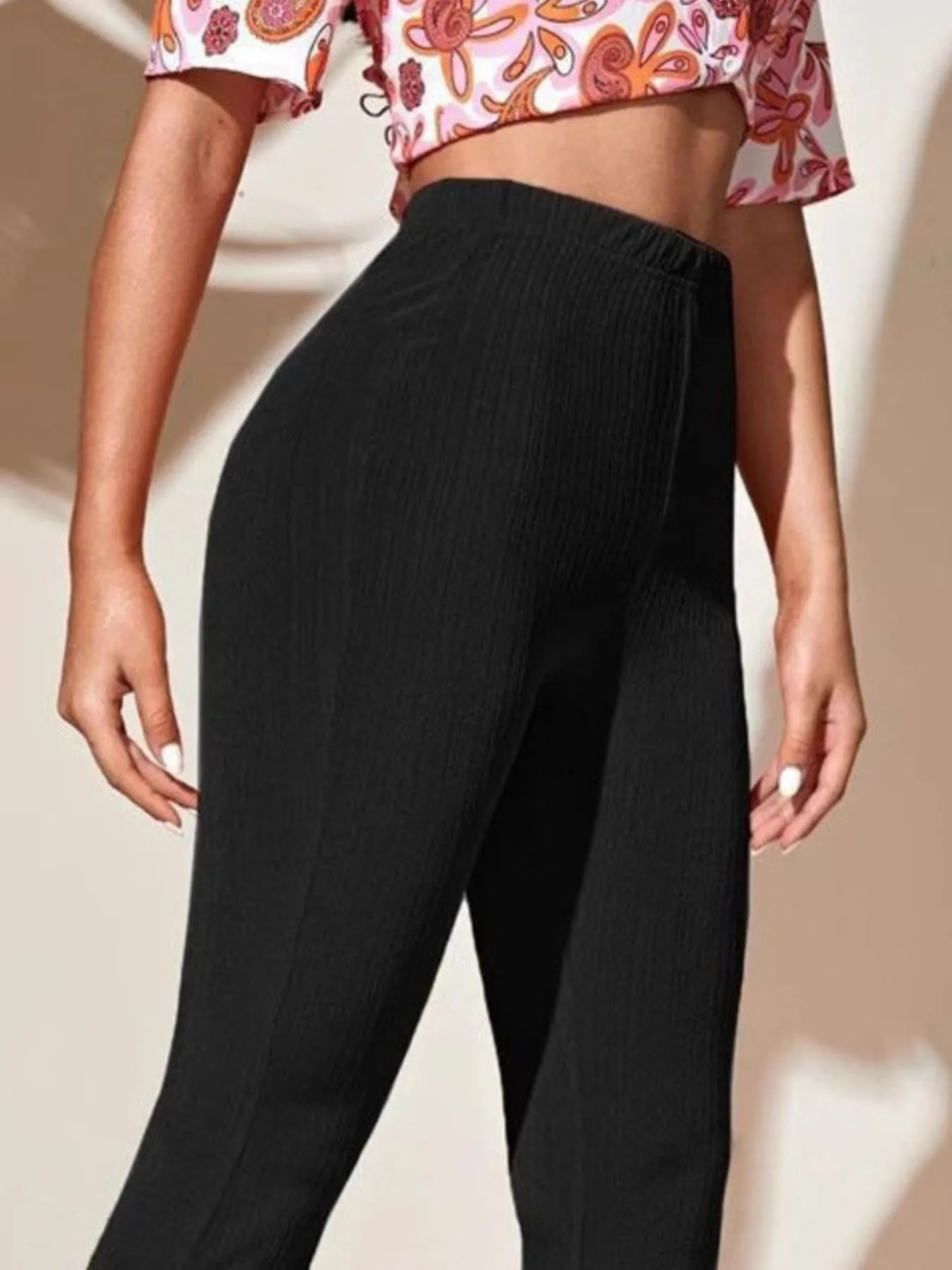 Full Size High-Waist Flare Active Pants Plus Size 