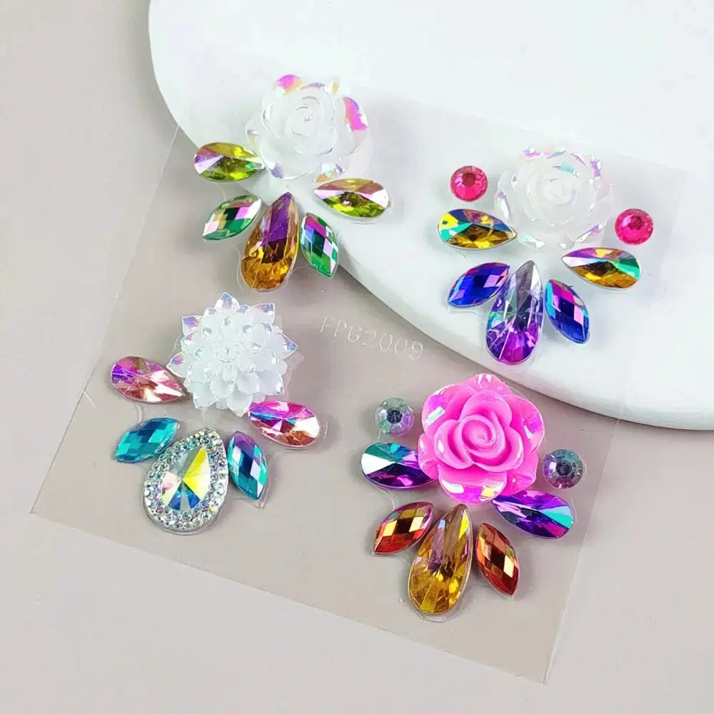 3D Forehead Tattoo Stickers Colorful DIY Children Gem Stickers Face Jewels Glitter Face Body Rhinestone Stickers Makeup Tools dylinoshop