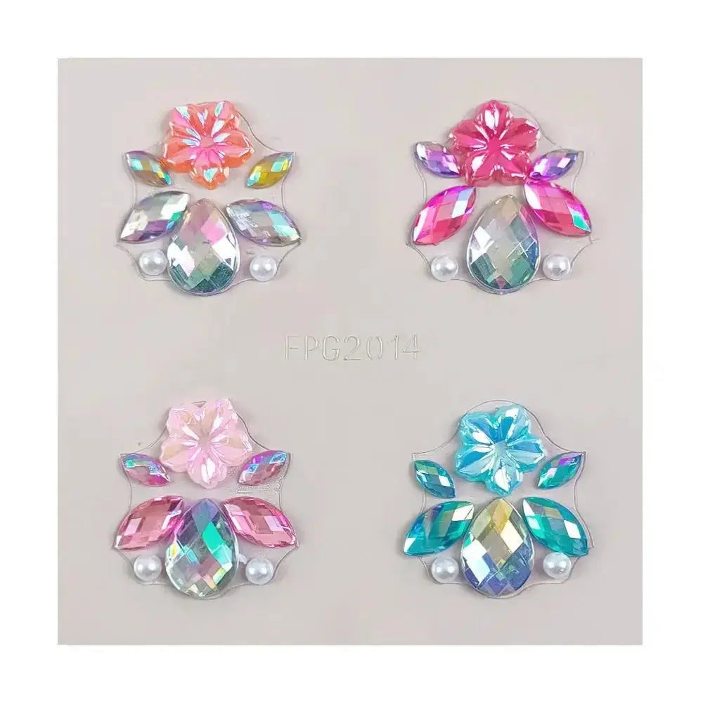 3D Forehead Tattoo Stickers Colorful DIY Children Gem Stickers Face Jewels Glitter Face Body Rhinestone Stickers Makeup Tools dylinoshop
