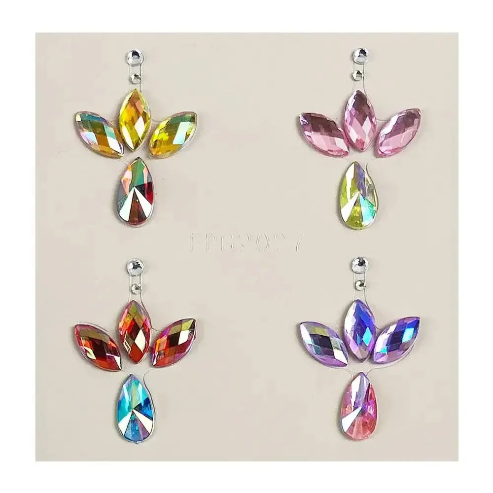 3D Forehead Tattoo Stickers Colorful DIY Children Gem Stickers Face Jewels Glitter Face Body Rhinestone Stickers Makeup Tools dylinoshop