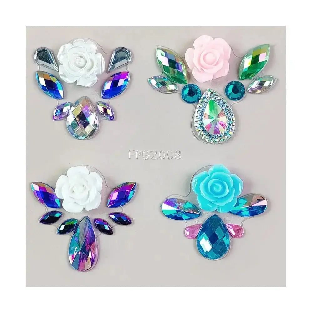 3D Forehead Tattoo Stickers Colorful DIY Children Gem Stickers Face Jewels Glitter Face Body Rhinestone Stickers Makeup Tools dylinoshop