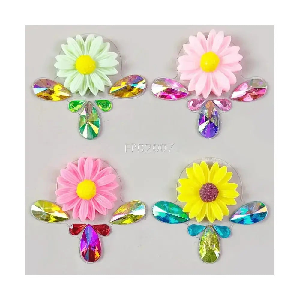 3D Forehead Tattoo Stickers Colorful DIY Children Gem Stickers Face Jewels Glitter Face Body Rhinestone Stickers Makeup Tools dylinoshop