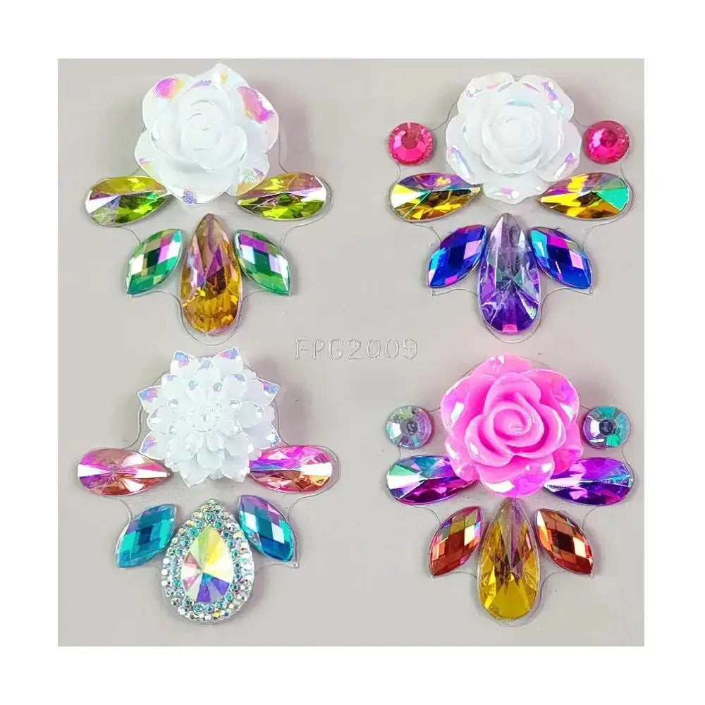3D Forehead Tattoo Stickers Colorful DIY Children Gem Stickers Face Jewels Glitter Face Body Rhinestone Stickers Makeup Tools dylinoshop