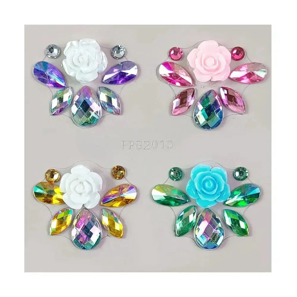 3D Forehead Tattoo Stickers Colorful DIY Children Gem Stickers Face Jewels Glitter Face Body Rhinestone Stickers Makeup Tools dylinoshop