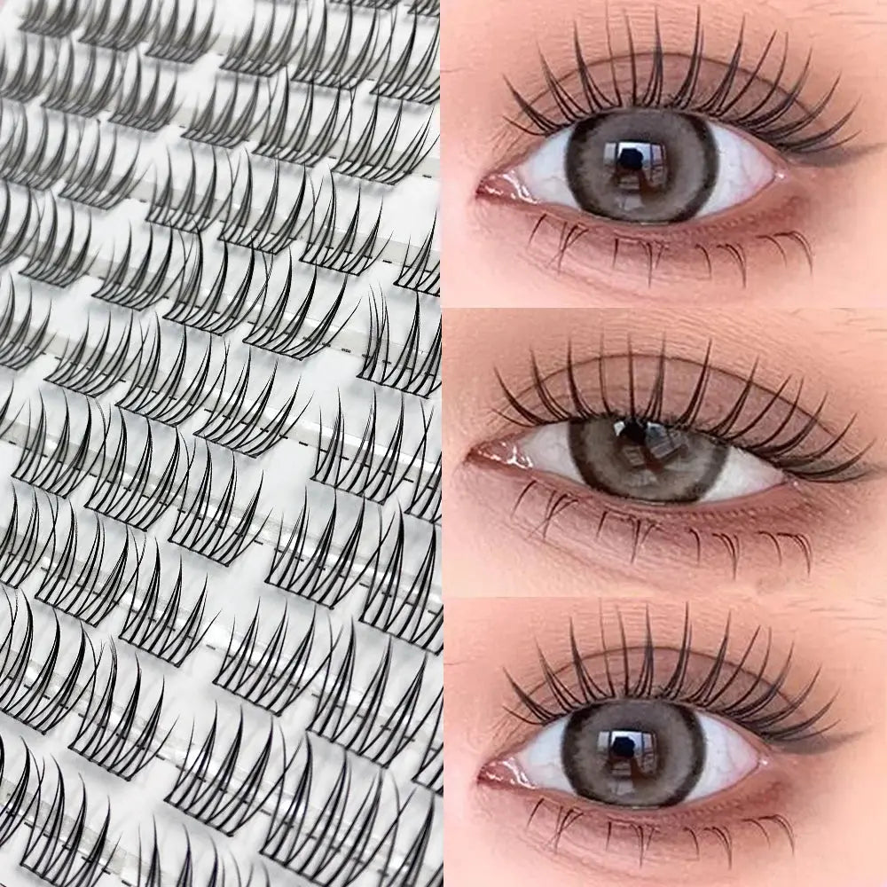 3D Volume Lash Clusters - 90 Bundles, Natural Long Style, DIY Eyelash Extensions dylinoshop