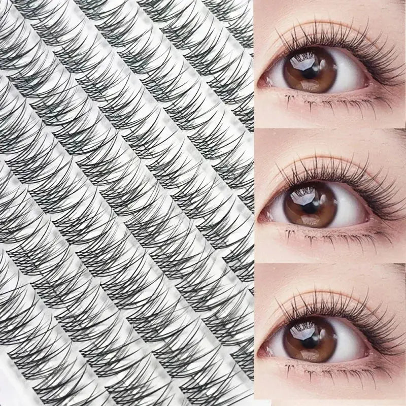 3D Volume Lash Clusters - 90 Bundles, Natural Long Style, DIY Eyelash Extensions dylinoshop