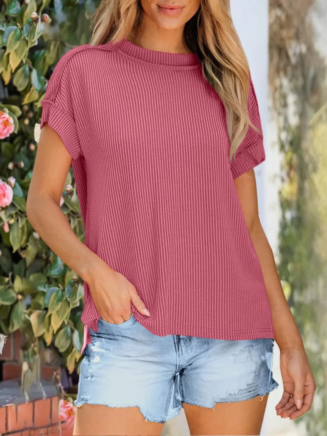 Round Neck Short Sleeve T-Shirt 