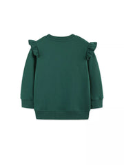 Children's Floral Embroidered Crew Neck Sweatshirt 