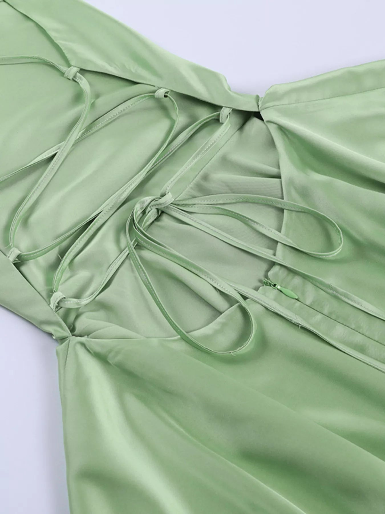 Backless Layered Ruffled Cami Dress 