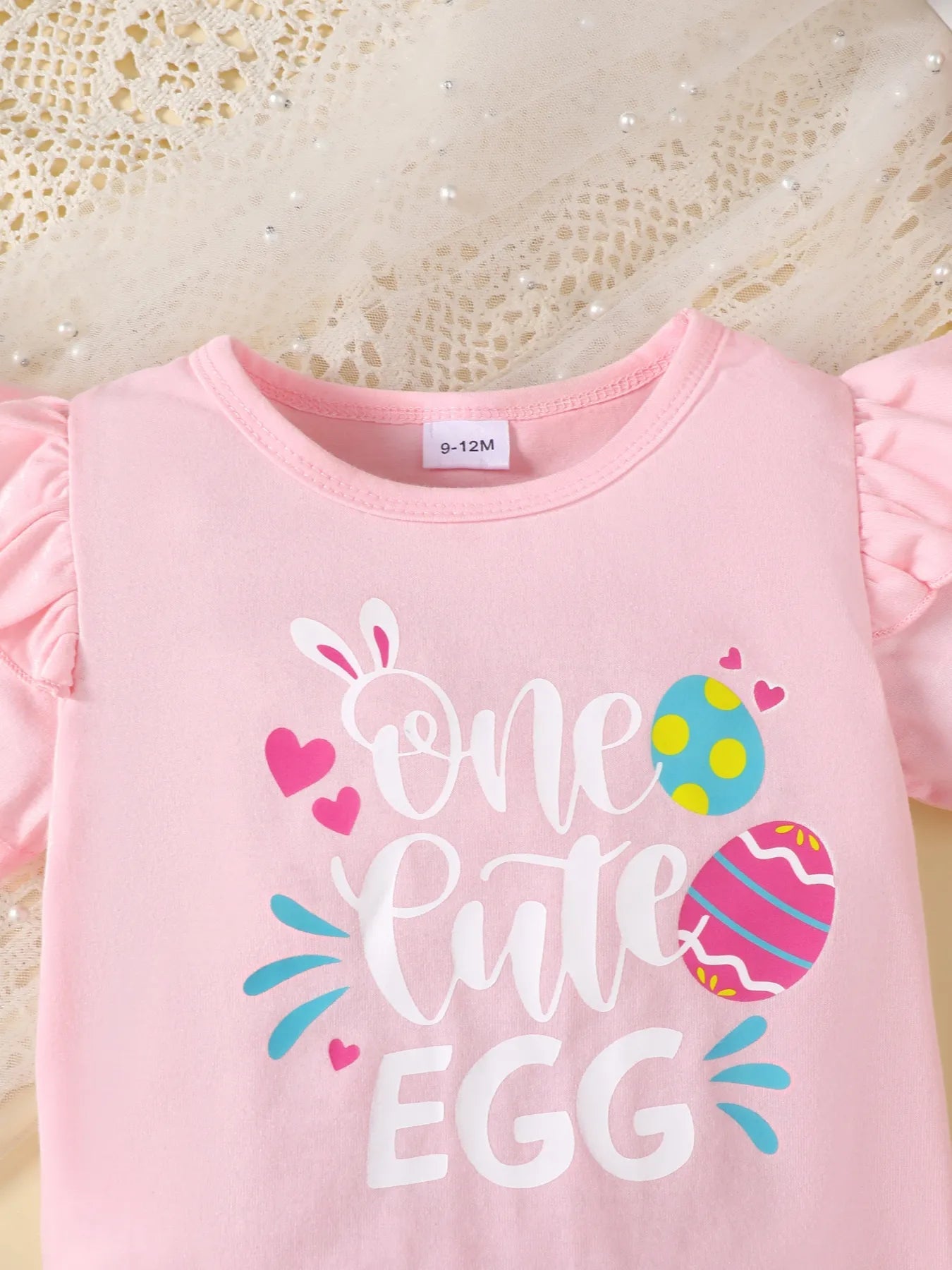 Children's Ruffled Graphic Bodysuit and Skirt Set 